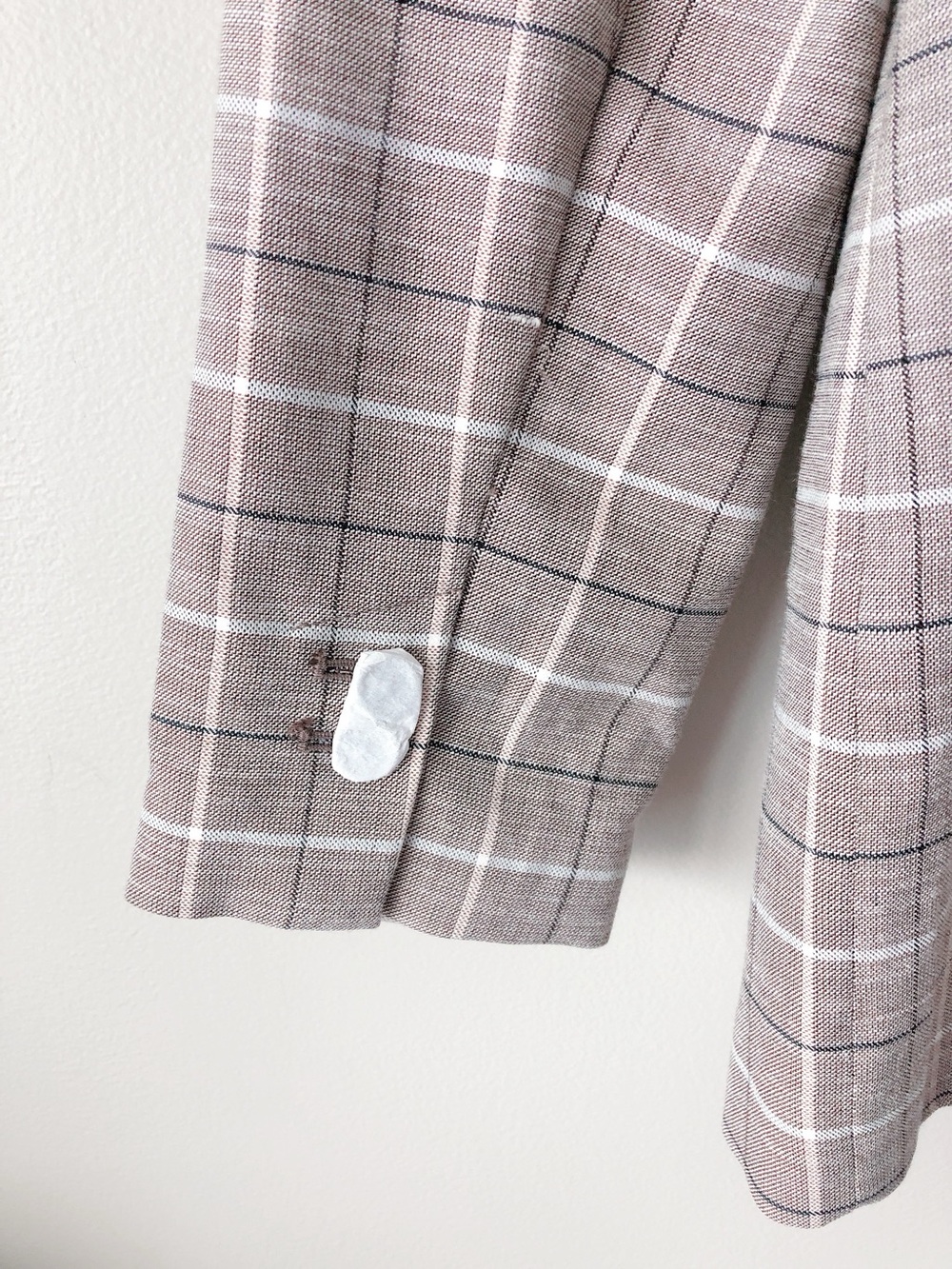Reitman blazer size 10 women’s jacket plaid taupe - Picture 9 of 14